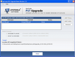 View screenshot of Outlook PST Conversion Tool